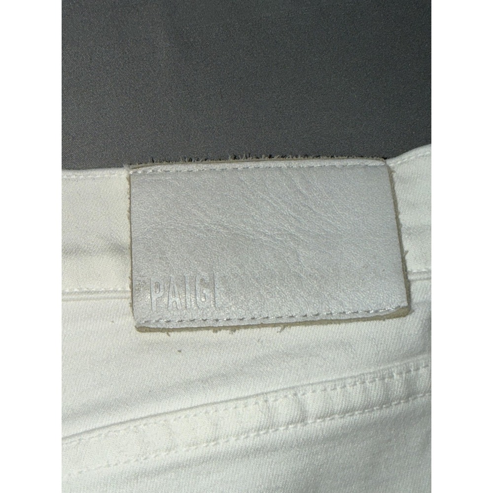 Paige Lennox Jeans Mens 35 White Slim Tapered Stretch Denim Pants USA Made - Picture 7 of 9